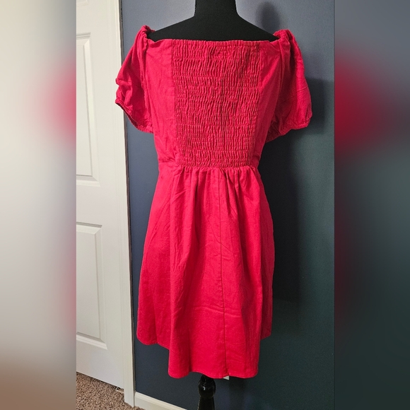 NWT City Chic Sweet Paradise puffed sleeve mini dress plus size 20W - Picture 3 of 10